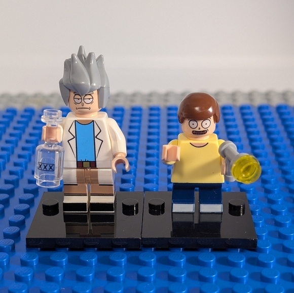 Unbranded Other - 2 Minifigures- Rick and Morty Anime TV Show Building Block Toy Action Figure